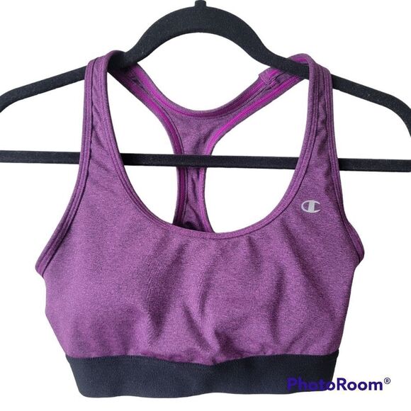 Womens Champion Purple Sports Bra Size Medium Racerback - Picture 1 of 4